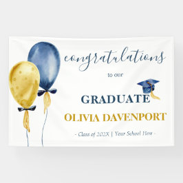 Afstuderen ballonnen spandoek