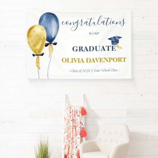 Afstuderen ballonnen spandoek (Insitu)