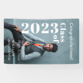 Afstuderen banier voor eenvoudige foto's spandoek (Horizontaal)