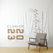Afstuderen Banner Banner van schoolfeest Wandkleed (In Situ (horizontaal))