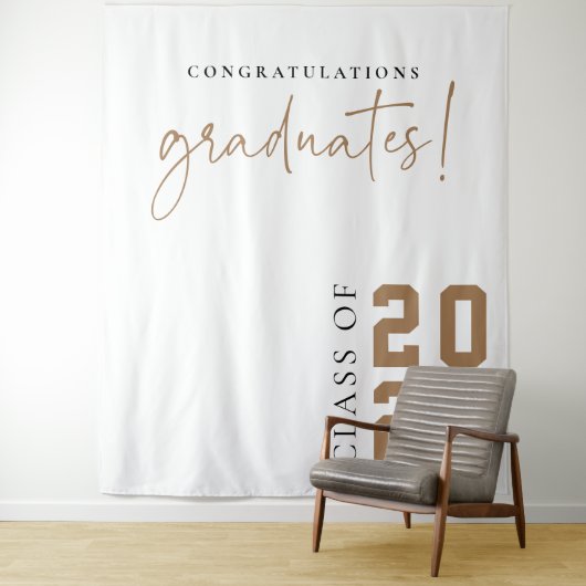 Afstuderen Banner Banner van schoolfeest Wandkleed (In situ)