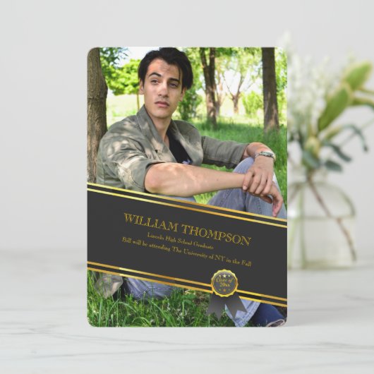 Afstuderen Banner Fotoaankondiging Aankondiging (Staand voorkant)