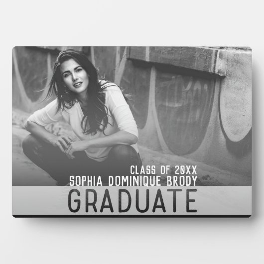 AFSTUDEREN banner Gift of Afstuderen Foto Plaque Fotoplaat (voorkant)