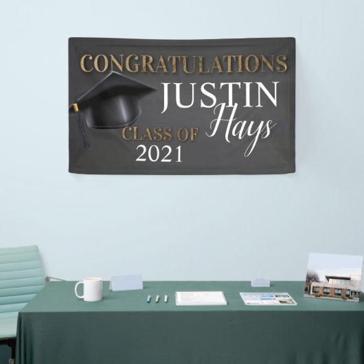 Afstuderen banner, Graduation party, afstudeerder  Spandoek (Beurs)