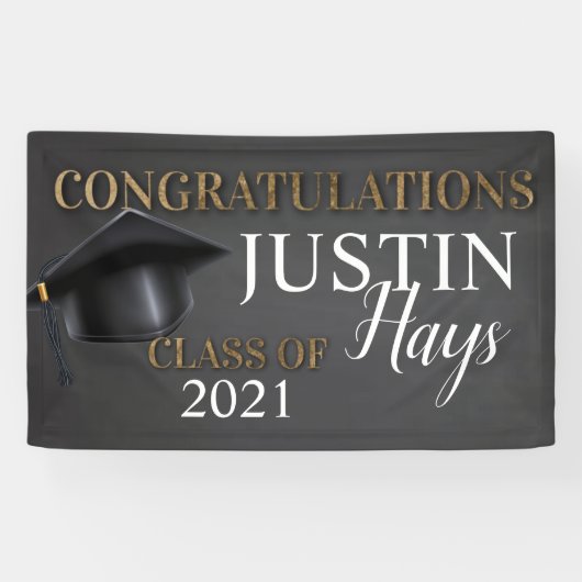 Afstuderen banner, Graduation party, afstudeerder Spandoek (Horizontaal)