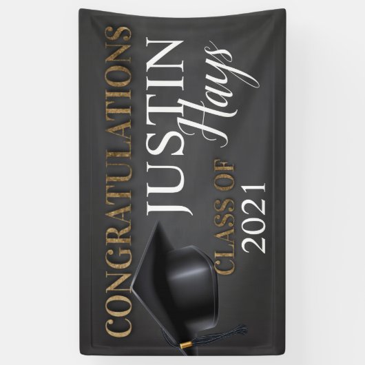 Afstuderen banner, Graduation party, afstudeerder Spandoek (Verticaal)