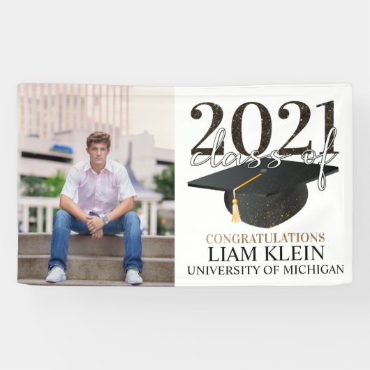Afstuderen banner, Graduation party, afstudeerder Spandoek (Horizontaal)