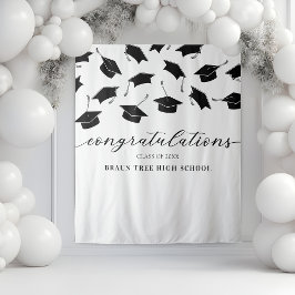 Afstuderen banner school wandkleed