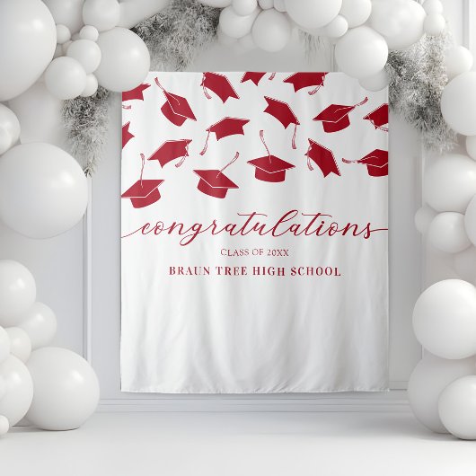 Afstuderen banner school wandkleed