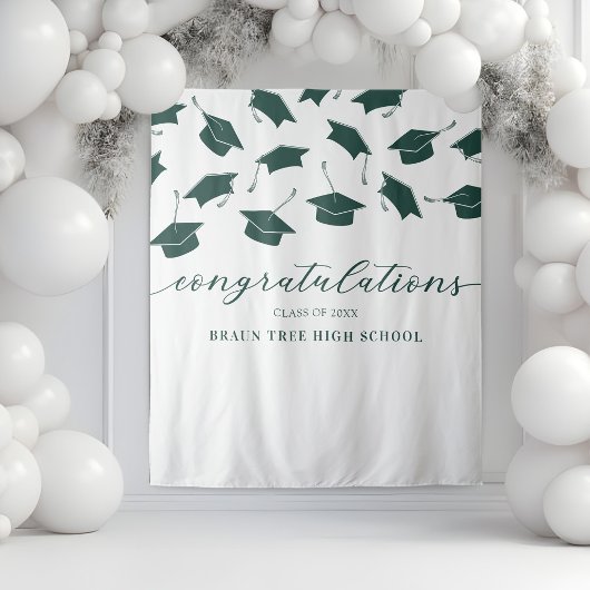 Afstuderen banner school wandkleed
