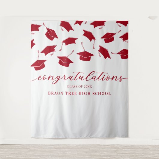 Afstuderen banner school wandkleed (Voorkant)