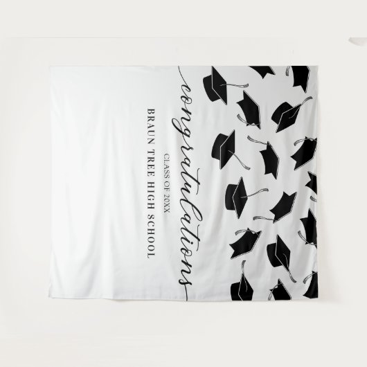 Afstuderen banner school wandkleed (Voorkant (horizontaal))