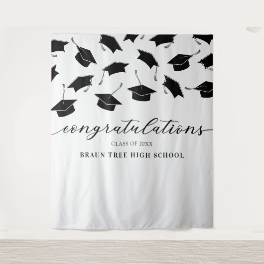 Afstuderen banner school wandkleed (Voorkant)