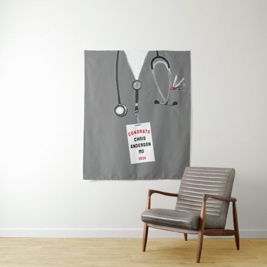 Afstuderen Banner Tapestry Medical School Doctor Wandkleed (In situ)