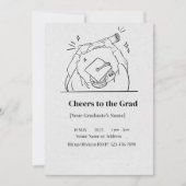 Afstuderen Bash – Elegant Custom Invite Feestdagenkaart (Voorkant)