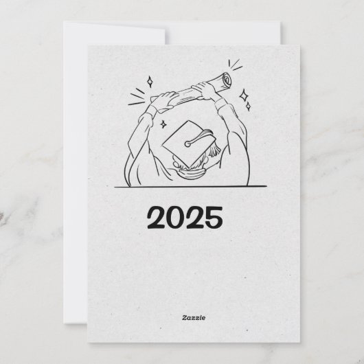 Afstuderen Bash – Elegant Custom Invite Feestdagenkaart (Achterkant)