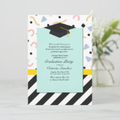 Afstuderen Bash Uitnodiging (Staand voorkant)