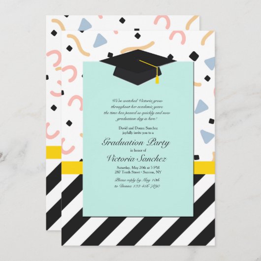 Afstuderen Bash Uitnodiging (Voorkant / Achterkant)