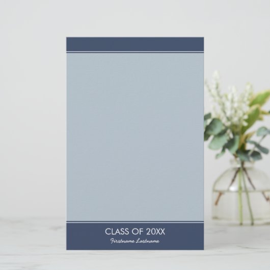 Afstuderen - Basiszeegrens met klasse van Briefpapier (Staand voorkant)