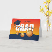 Afstuderen Basketbal Gefeliciteerd atleet Kaart (Gele Bloem)