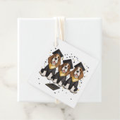 Afstuderen Basset Hound Dogs Bedankjes Labels (In situ)