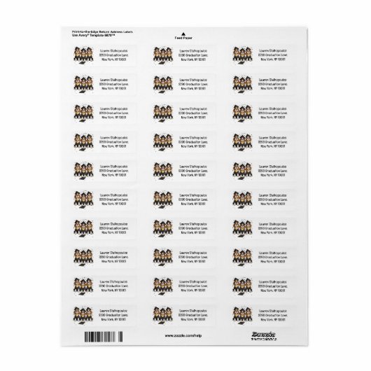 Afstuderen Basset Hound Dogs Etiket (Full Sheet)