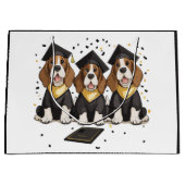 Afstuderen Basset Hound Dogs Groot Cadeauzakje (Voorkant)