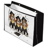 Afstuderen Basset Hound Dogs Groot Cadeauzakje (Voorkant Gekanteld)