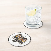 Afstuderen Basset Hound Dogs Kartonnen Onderzetters (Insitu)