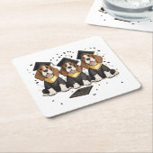 Afstuderen Basset Hound Dogs Kartonnen Onderzetters (Schuin)