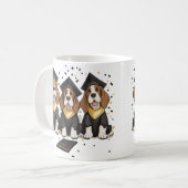 Afstuderen Basset Hound Dogs Koffiemok (Voorkant links)