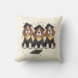 Afstuderen Basset Hound Dogs Kussen