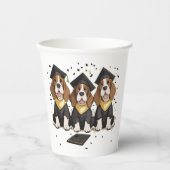 Afstuderen Basset Hound Dogs Papieren Bekers (Voorkant)