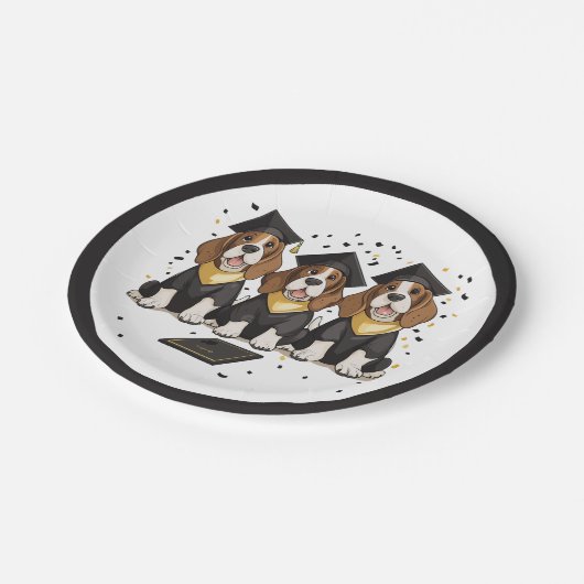 Afstuderen Basset Hound Dogs Papieren Bordje (Gekanteld)