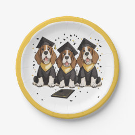 Afstuderen Basset Hound Dogs Papieren Bordje