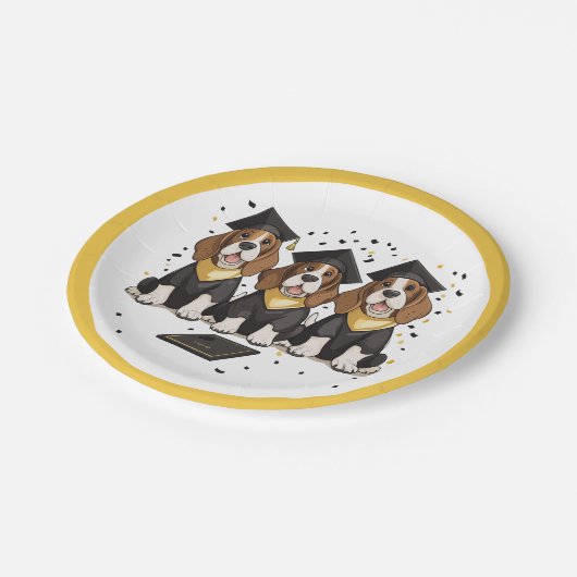 Afstuderen Basset Hound Dogs Papieren Bordje (Gekanteld)