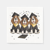 Afstuderen Basset Hound Dogs Servet (Voorkant)