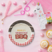 Afstuderen BBQ-Bord - rood Papieren Bordje (Feest)