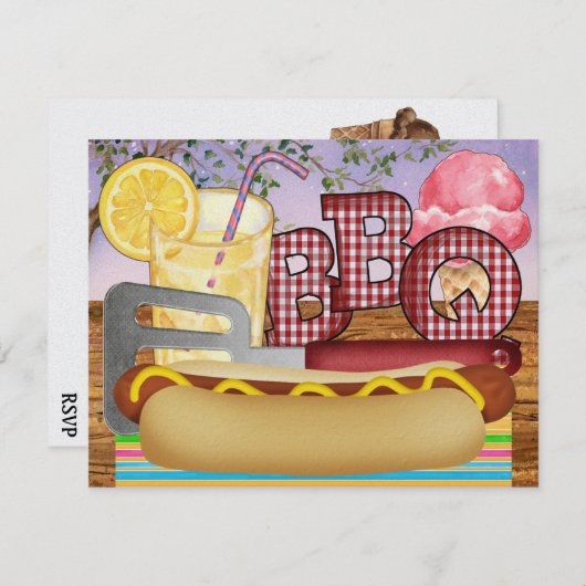 Afstuderen BBQ - Cookout Party - SRF Kaart (Voorkant / Achterkant)