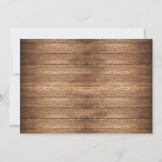 Afstuderen BBQ Foto Burlap Red Rustic Wood Kaart (Achterkant)