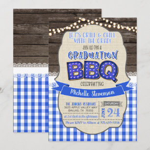 Afstuderen BBQ Party Invitation - Grill & Chill BG Kaart