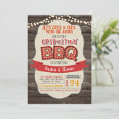 Afstuderen BBQ Party Invitation - Grill & Chill Kaart (Staand voorkant)