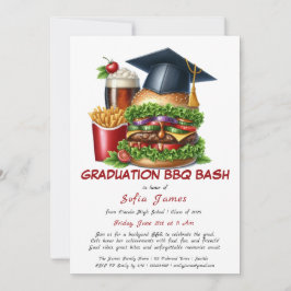 Afstuderen BBQ Party Uitnodiging | Backyard Cookou