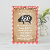 Afstuderen BBQ  rood speldenbord Kaart (Staand voorkant)