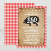 Afstuderen BBQ  rood speldenbord Kaart (Voorkant / Achterkant)