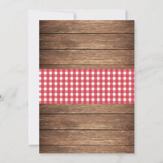 Afstuderen BBQ Rustiek Krijt Hout Lichten Uitnodig Kaart (Achterkant)