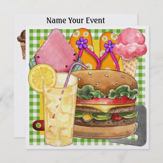 Afstuderen BBQ! SRF Kaart (Voorkant / Achterkant)