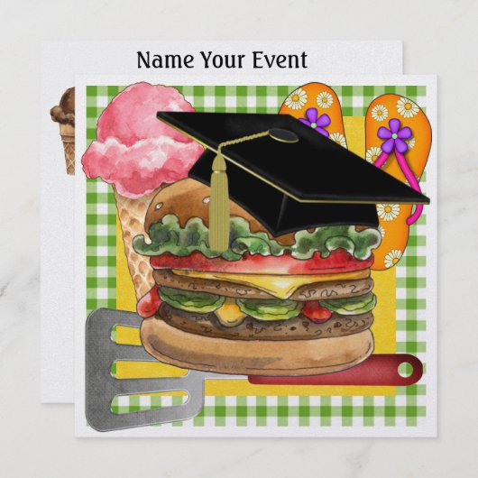 Afstuderen BBQ! SRF Kaart (Voorkant / Achterkant)