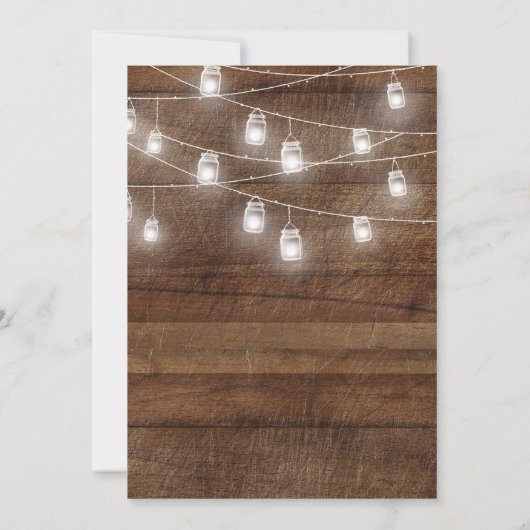 Afstuderen BBQ Uitnodiging Hout Rustieke kaart (Achterkant)