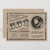 Afstuderen BBQ Uitnodigingen | Aangepaste foto (Voorkant / Achterkant)